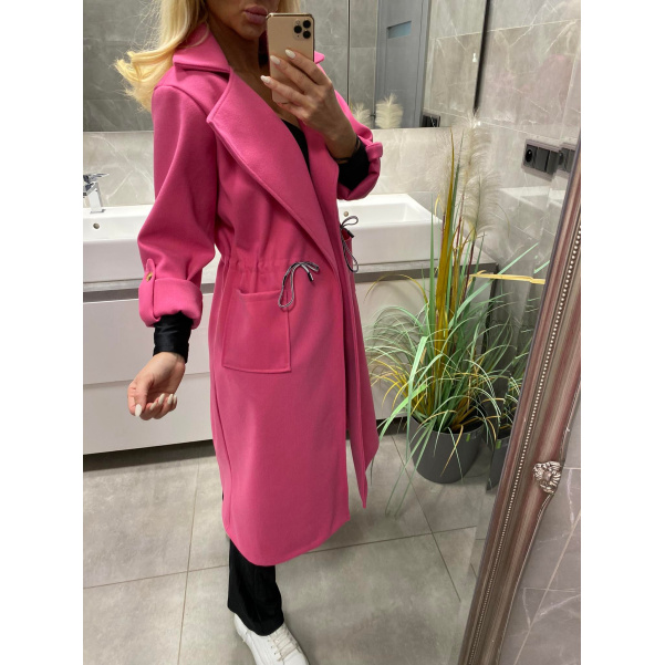 Růžový jarní kabát 