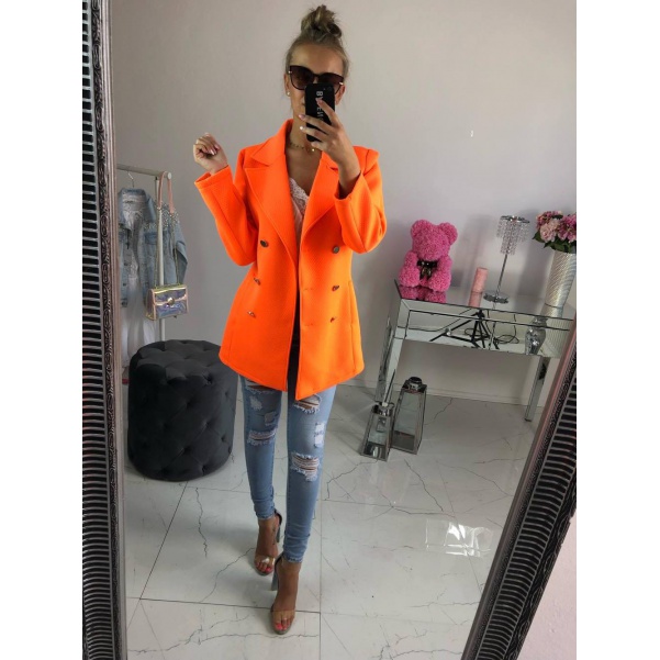 Jarní kabátek - neon oranžový