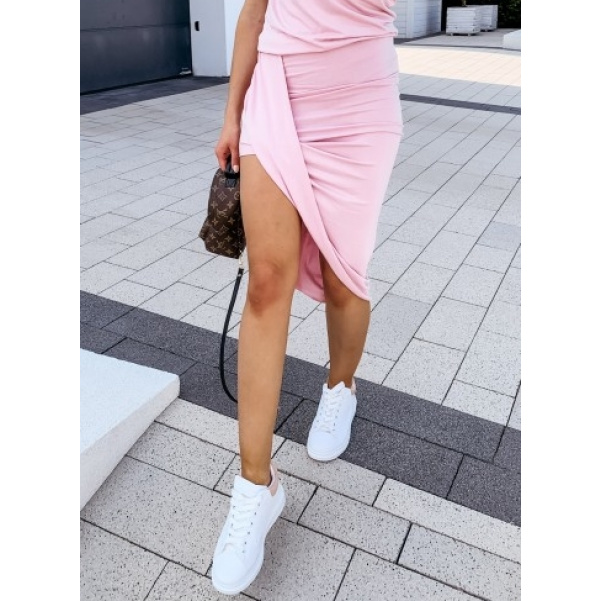 Asymetrická sukně růžová