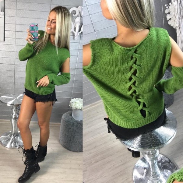 Zelený extra svetřík 