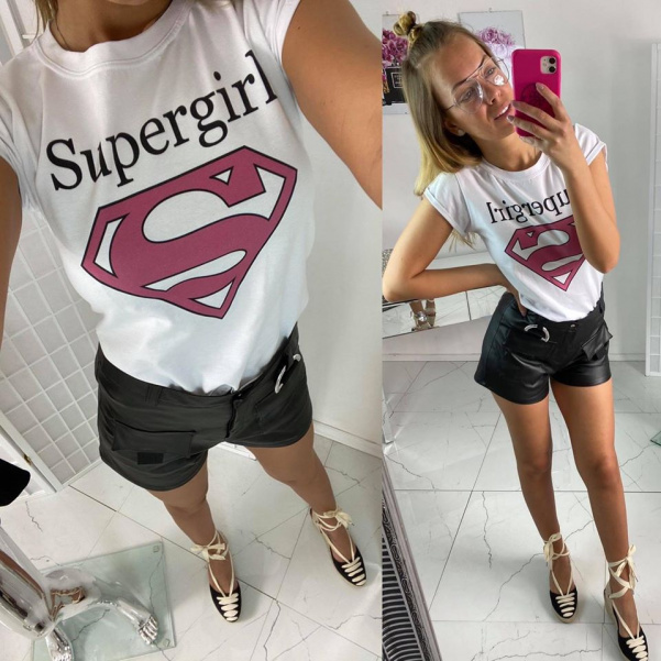 Tričko Supergirl - bílé