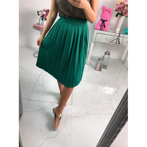 Plisovaná sukně - zelená