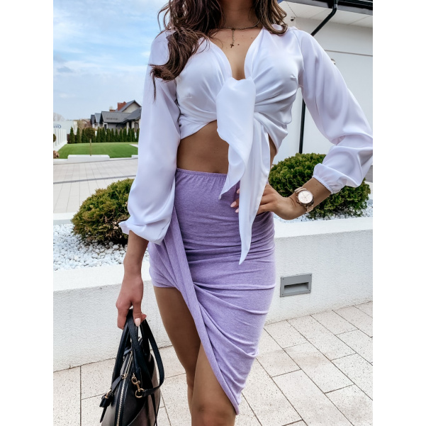 Asymetrická sukně fialová