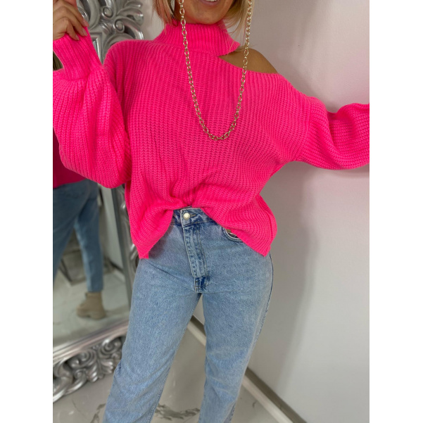 Perfektní svetřík - neon PINK