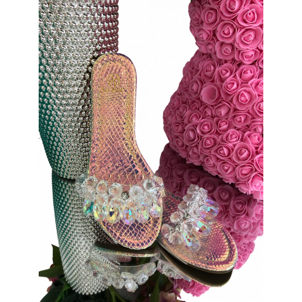 Krásné pink boty s kamínky