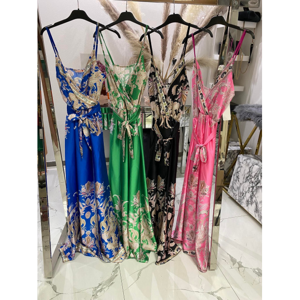 Nádherné saténové šaty v 4 barvách - Luissa