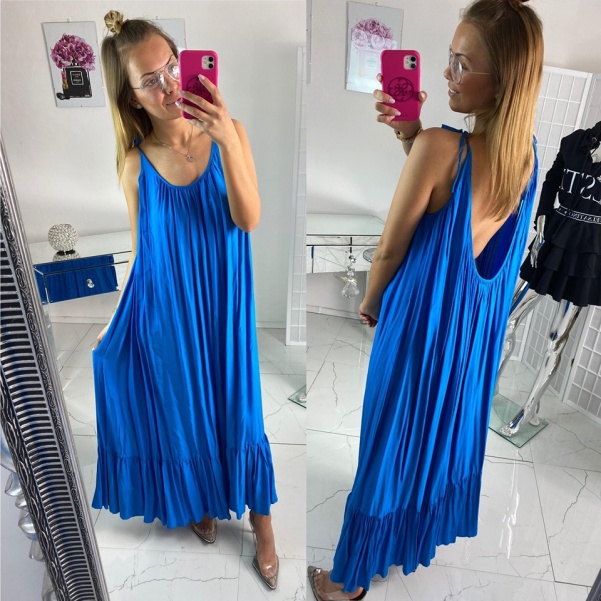 Krásné maxi šaty modré