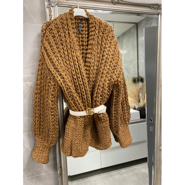 Ručně pletený svetr- kabátek