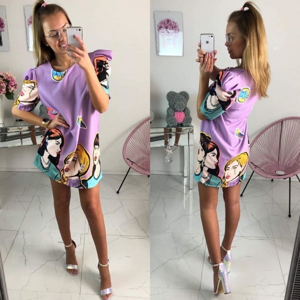 Komix šaty - fialová