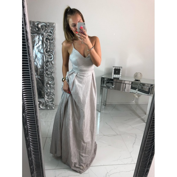 Nádherné long šaty - šedé 