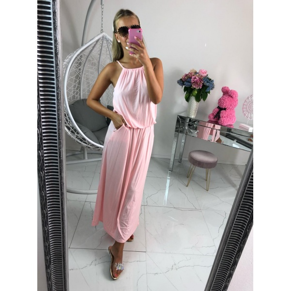 Long šaty - light pink
