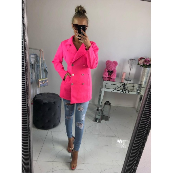 Jarní kabátek - neon růžový